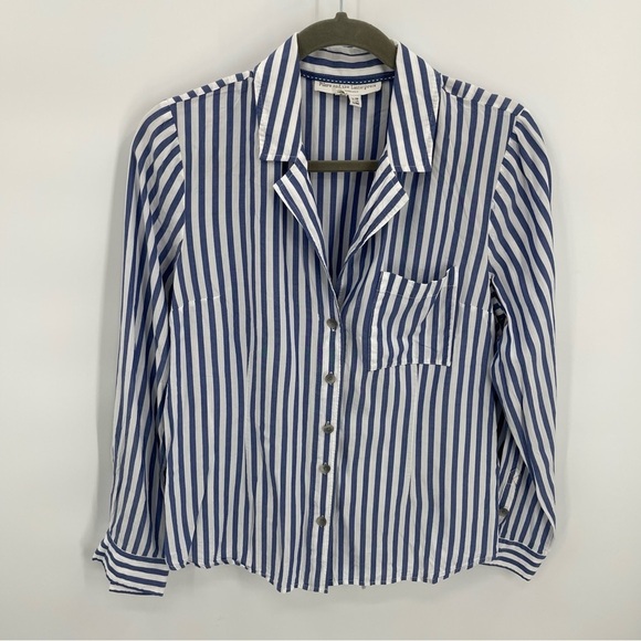 Anthropologie Blue and White Striped Blouse - Picture 9 of 10